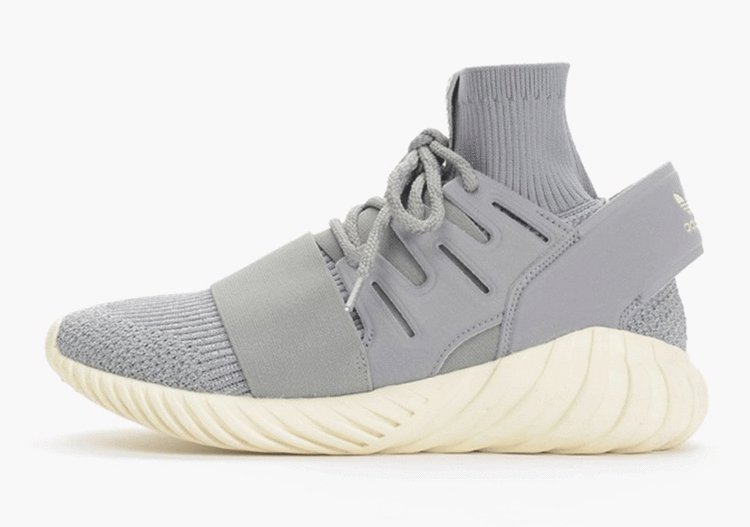 Adidas Tubular Doom Primeknit 'Medium Solid Grey' — Medium Grey/Heather Solid Grey/Core White
