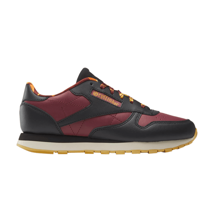Harry Potter x Reebok Classic Leather Big Kid 'Gryffindor' — Black/Alabaster Pearlized/Merlot/Gold