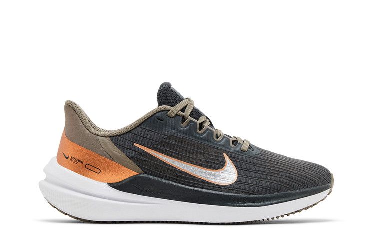 Nike Wmns Air Winflo 9 'Grey Metallic Copper' — Dark Smoke Grey/Olive Grey/Metallic Copper/Metallic Silver