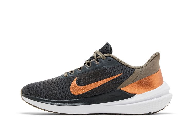 Nike Wmns Air Winflo 9 'Grey Metallic Copper' — Dark Smoke Grey/Olive Grey/Metallic Copper/Metallic Silver
