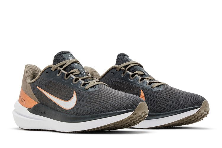 Nike Wmns Air Winflo 9 'Grey Metallic Copper' — Dark Smoke Grey/Olive Grey/Metallic Copper/Metallic Silver