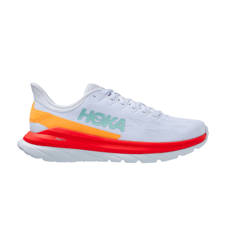HOKA Mach 4 'White Fiesta' — White/Fiesta