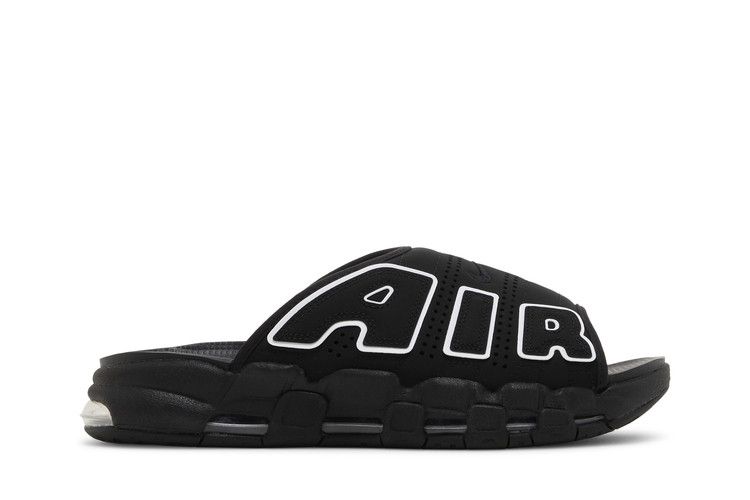 Nike Air More Uptempo Slide 'Black - Grey Sole'