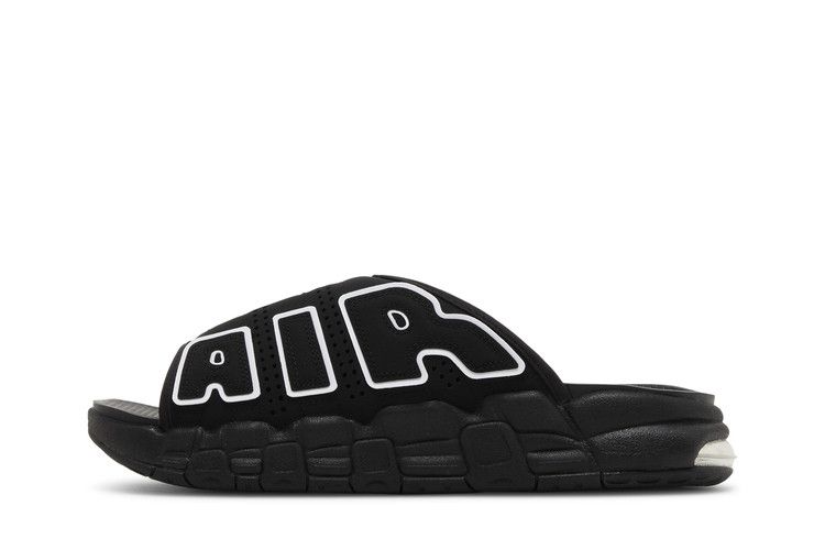 Nike Air More Uptempo Slide 'Black - Grey Sole'