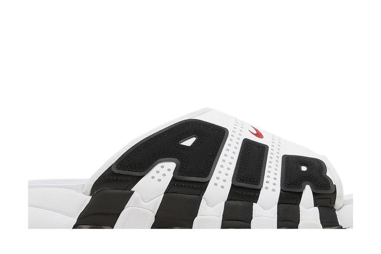Nike Air More Uptempo Slide 'White Black Red' — White/Black/Varsity Red