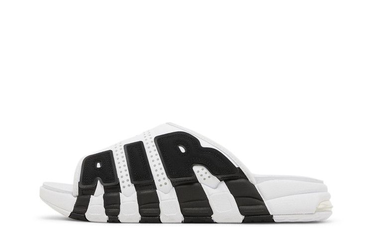 Nike Air More Uptempo Slide 'White Black Red' — White/Black/Varsity Red