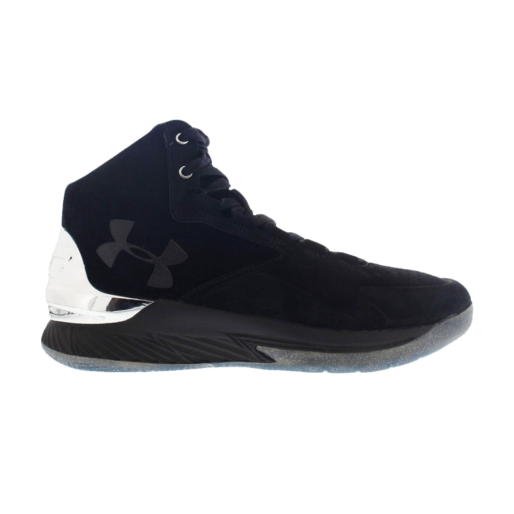 Under Armour Curry 1 Lux Mid Suede 'Black' — Blk/Msv/Blk