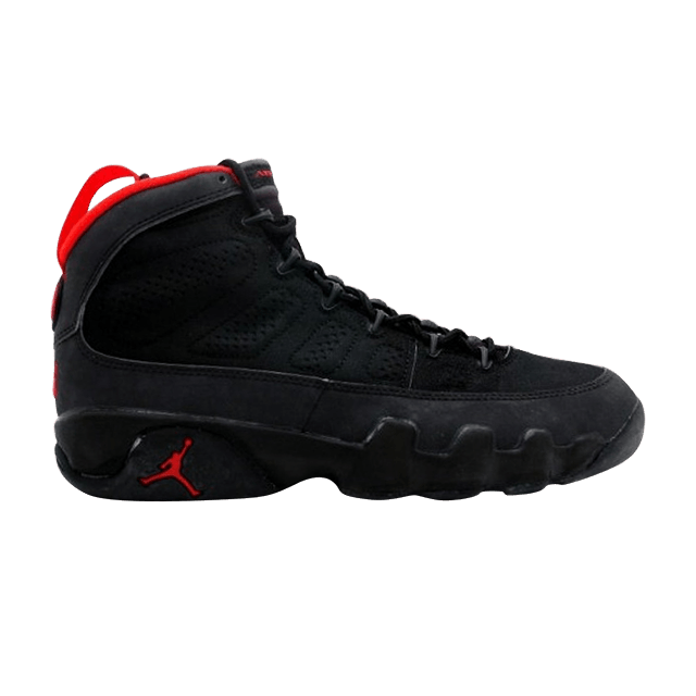 Air Jordan 9 OG — Black-Dark Charcoal-True Red