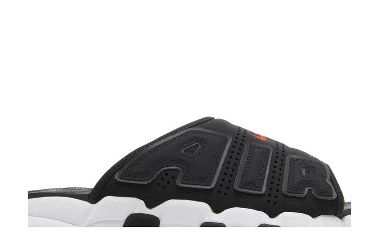 Nike Air More Uptempo Slide 'Black White Red' — Black/Black/Clear/White