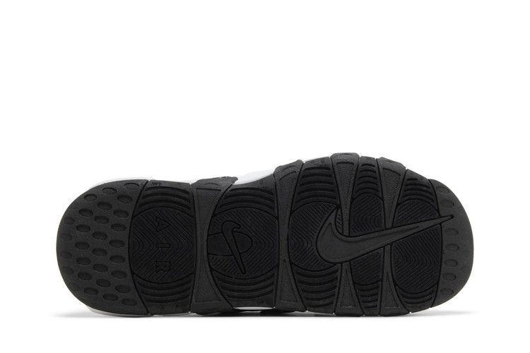 Nike Air More Uptempo Slide 'Black White Red' — Black/Black/Clear/White