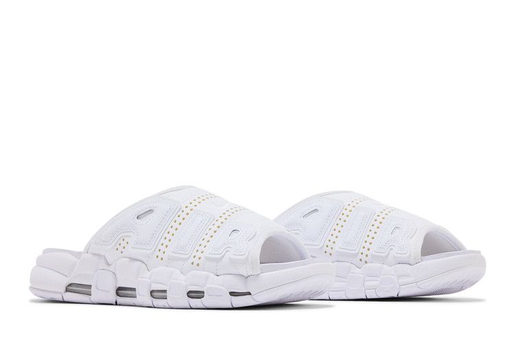 Nike Air More Uptempo Slide 'Triple White' — White/White