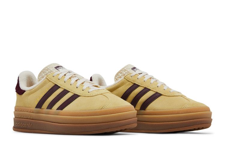 adidas Women's Gazelle Bold 'Almost Yellow Maroon'