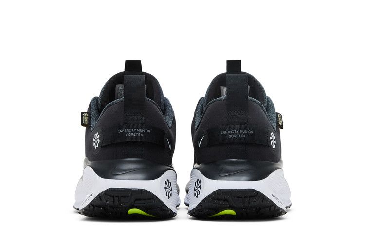 Nike ReactX Infinity Run 4 GORE-TEX 'Black White' — Black/Anthracite/Volt/White (HQ0265 001)