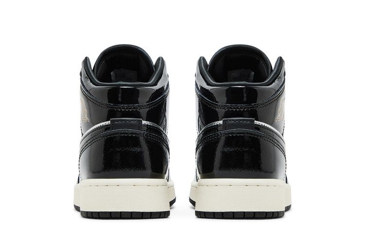Air Jordan 1 Mid SE GS 'Black Metallic Silver'