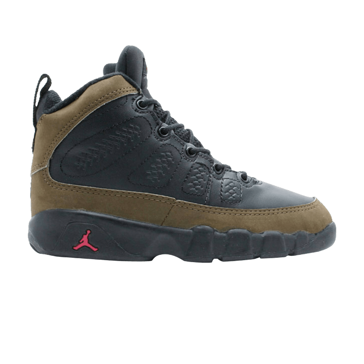 Air Jordan Sky Jordan 9 Bp — black-light olive-true red