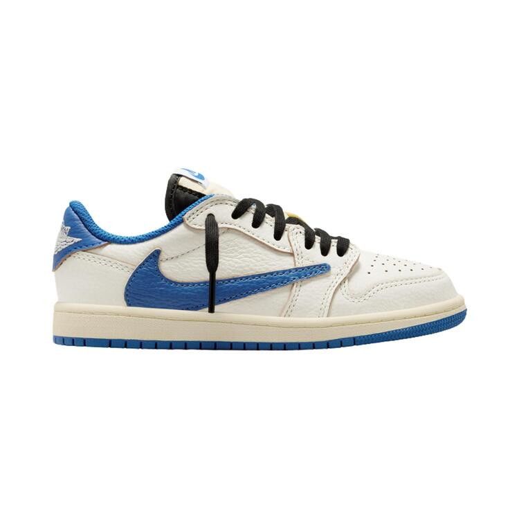 Fragment Design x Travis Scott x Air Jordan 1 Retro Low OG SP PS 'Sail Military Blue'