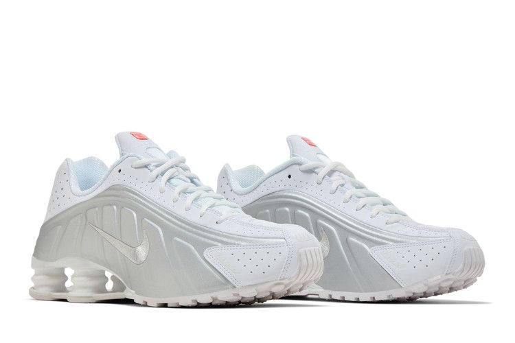 Nike Shox R4 'White Metallic Silver' 2024