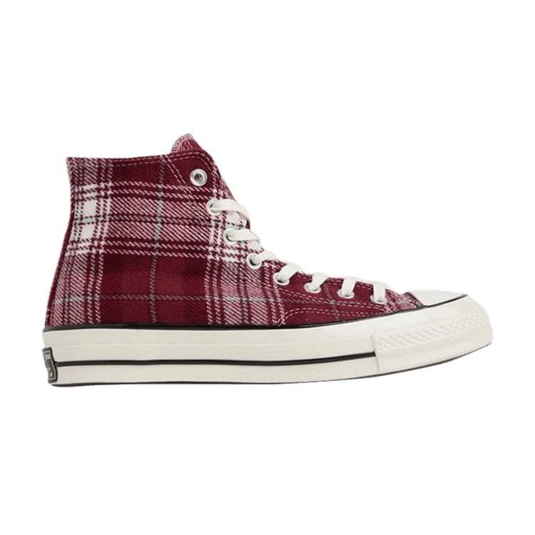 Converse Chuck Taylor All Star 70 Hi 'Plaid Pack' — Dark Burgundy/Cyan Tint