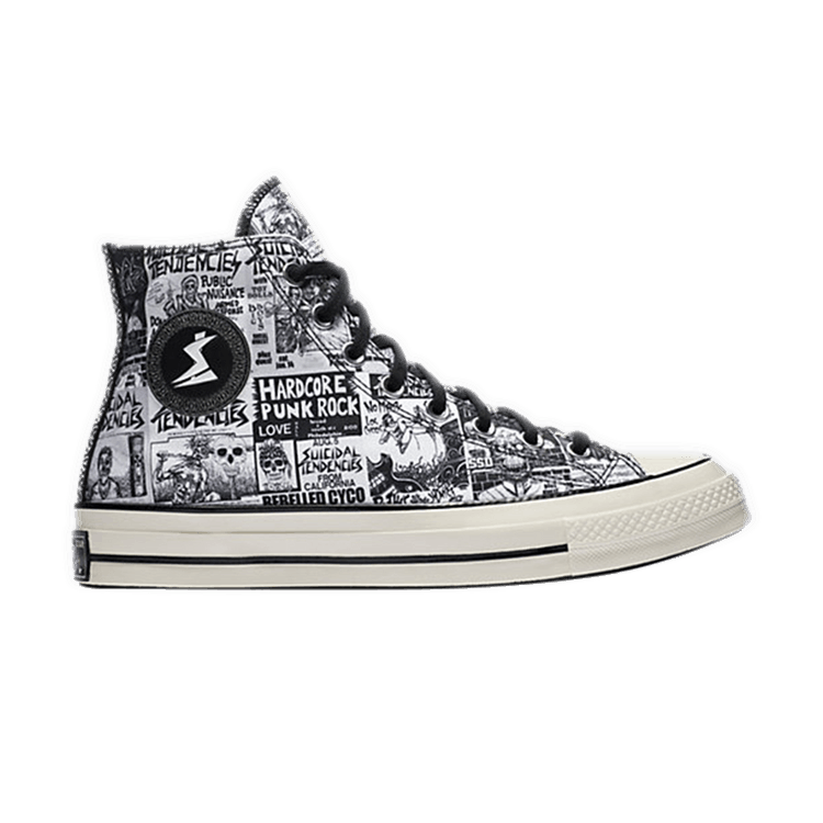 Suicidal Tendencies x Converse Chuck 70 Hi 'White Black' — White/Black