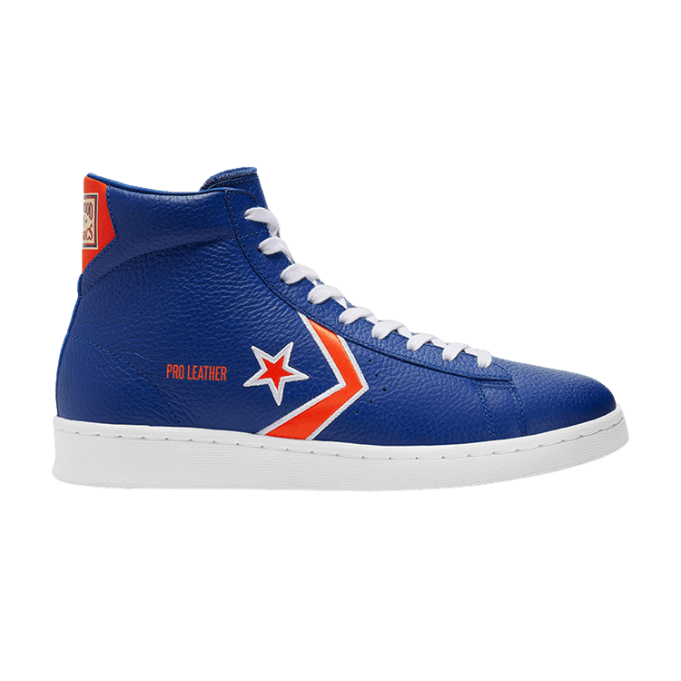 Breaking Down Barriers x Converse Pro Leather High 'Knicks' — Rush Blue/Brilliant Orange/White
