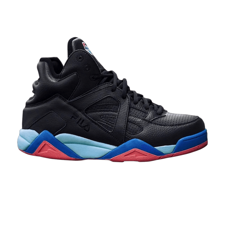 Pink Dolphin x Fila Vintage Cage 'Round Two' — Black/Aruba Blue/Fiery Coral/Electric Blue