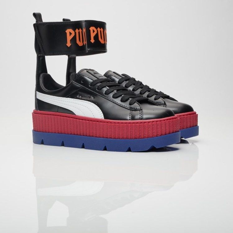Fenty x Puma Wmns Ankle Strap Creeper 'Red Bud' — Black/White/Red Bud/Clematis