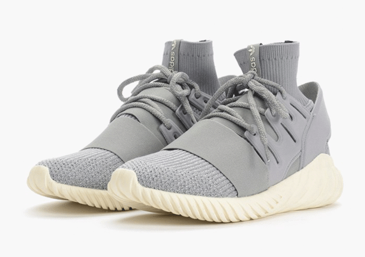Adidas Tubular Doom Primeknit 'Medium Solid Grey' — Medium Grey/Heather Solid Grey/Core White