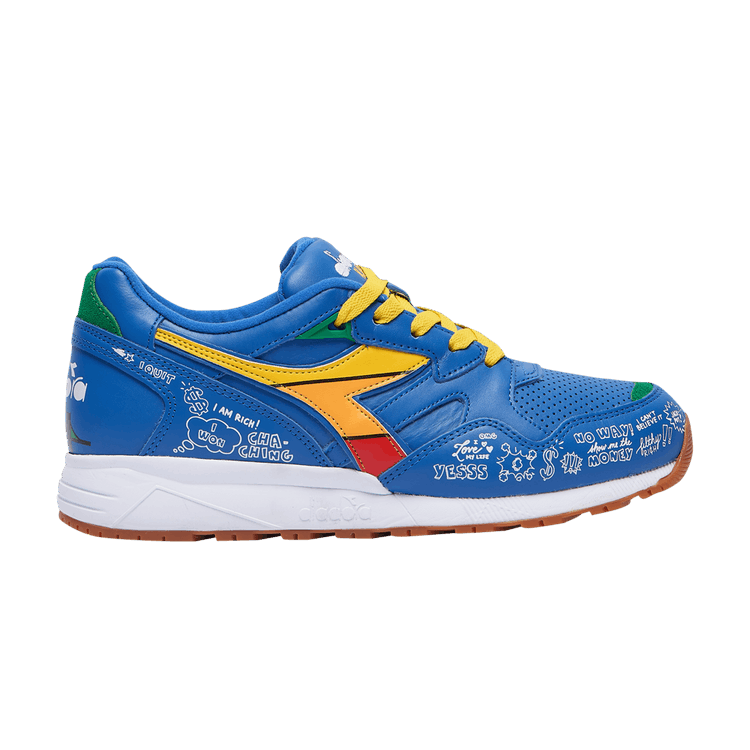 Conceited x Diadora N9002 'Lotto' — Royal Blue/Yellow/Green/Gum