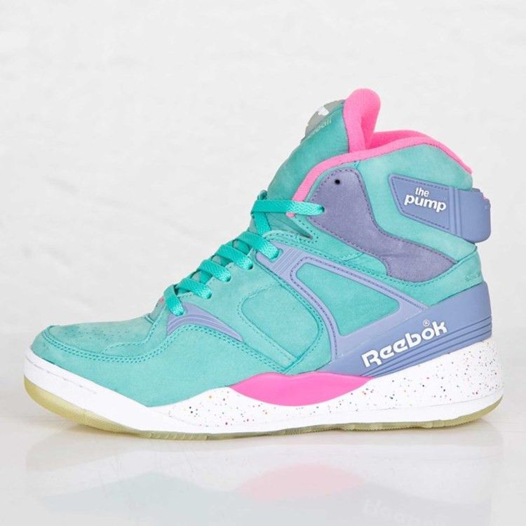 Mita Sneakers x Reebok The Pump — Teal/Pink/Purple/White