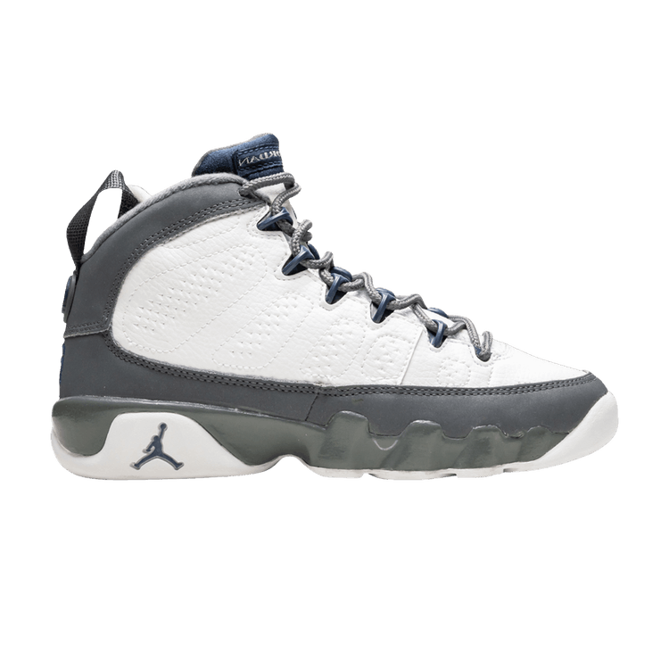 Air Jordan 9 Retro Gs — White/French Blue-Flint Grey
