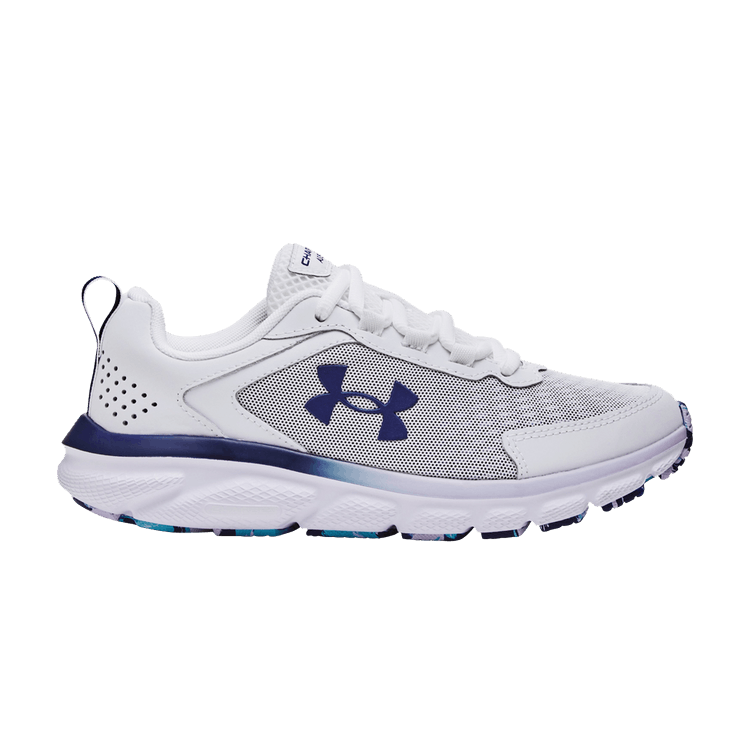 Under Armour Wmns Charged Assert 9 Marble 'White Sonar Blue' — White/Nebula Purple/Sonar Blue