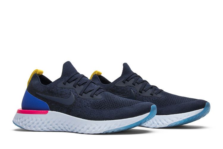 Nike Epic React Flyknit 'College Navy' — College Navy/College Navy-Pink Blast