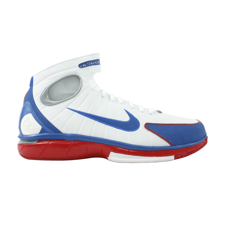 Nike Air Zoom Huarache 2K4 — White/Varsity Royal-Varsity Red-Metallic Silver