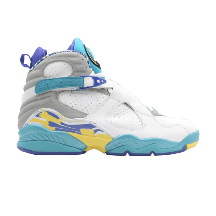 Wmns Air Jordan 8 Retro 'White Aqua' — White/Varsity Red-Bright Concord-Aqua