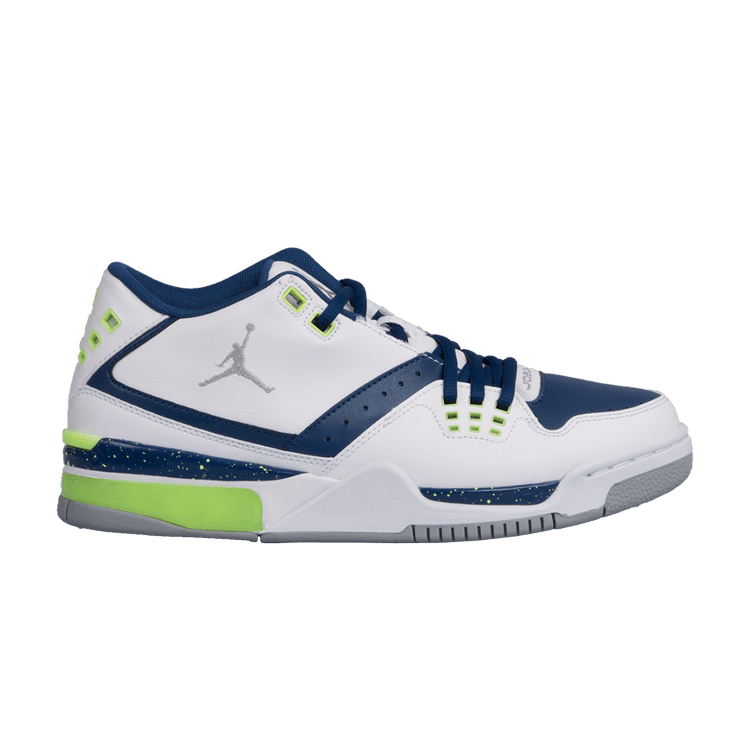 Air Jordan Flight 23 'Seahawks' — White/Wolf Grey-Insgn Blue-Ghst Green