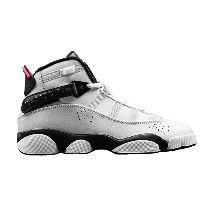 Air Jordan 6 Rings GS 'Pink Flash' — White/Pure Platinum-Pink Flash-Black