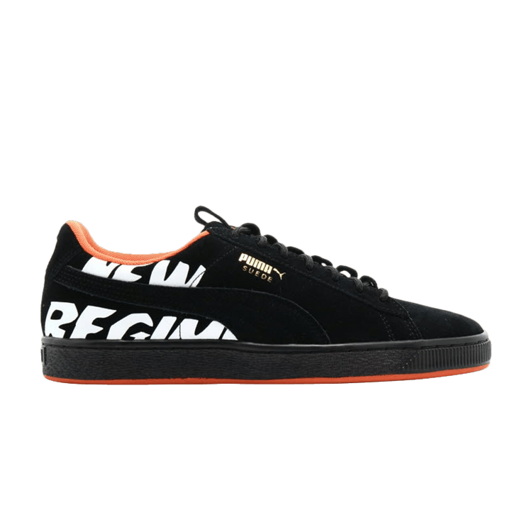 Puma Atelier New Regime x Suede 'Black' — Black/White/Orange