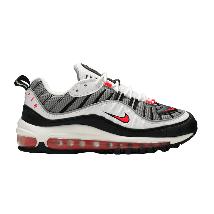 Nike Wmns Air Max 98 'Solar Red' — White/Solar Red-Dust-Reflect Silver