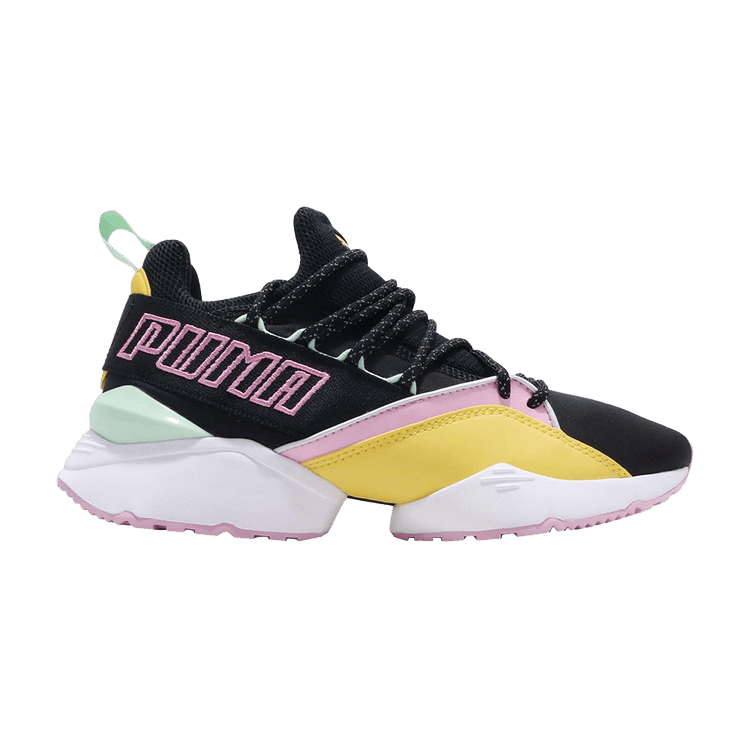 Puma Wmns Muse Maia TZ 'Blazing Yellow' — Black/Blazing Yellow