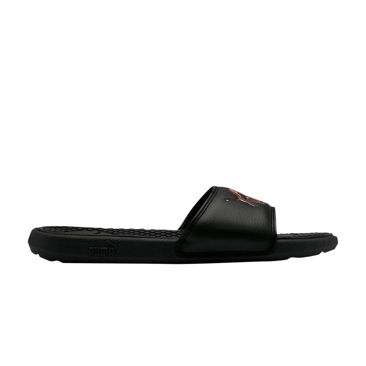 Puma Wmns Cool Cat Slide 'Black Rose Gold' — Black/Rose Gold