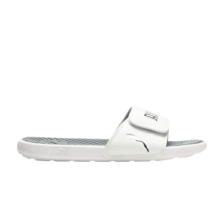 Puma Wmns Cool Cat 5 Slides 'White Silver' — White/High Rise/Silver