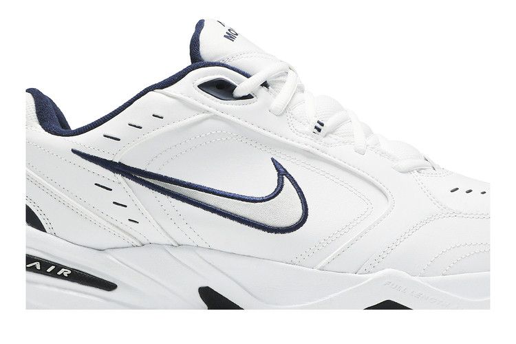 Nike Air Monarch IV 4E Wide — White/Metallic Silver-Midnight Navy