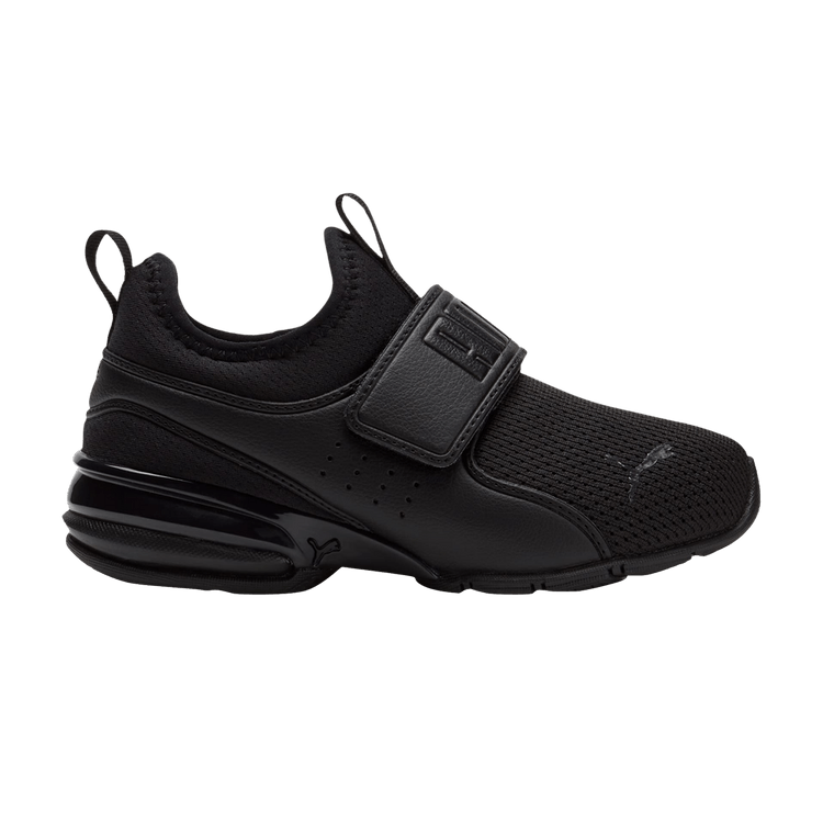 Puma Axelion Slip-On Little Kid 'Triple Black' — Black/Black