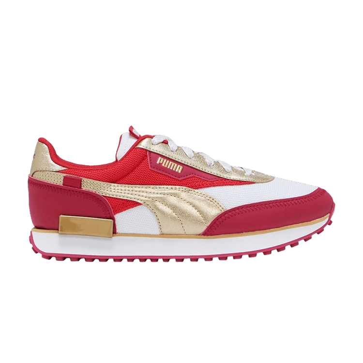 Puma Future Rider Jr 'Glitz' — White/Persian Red/Team Gold