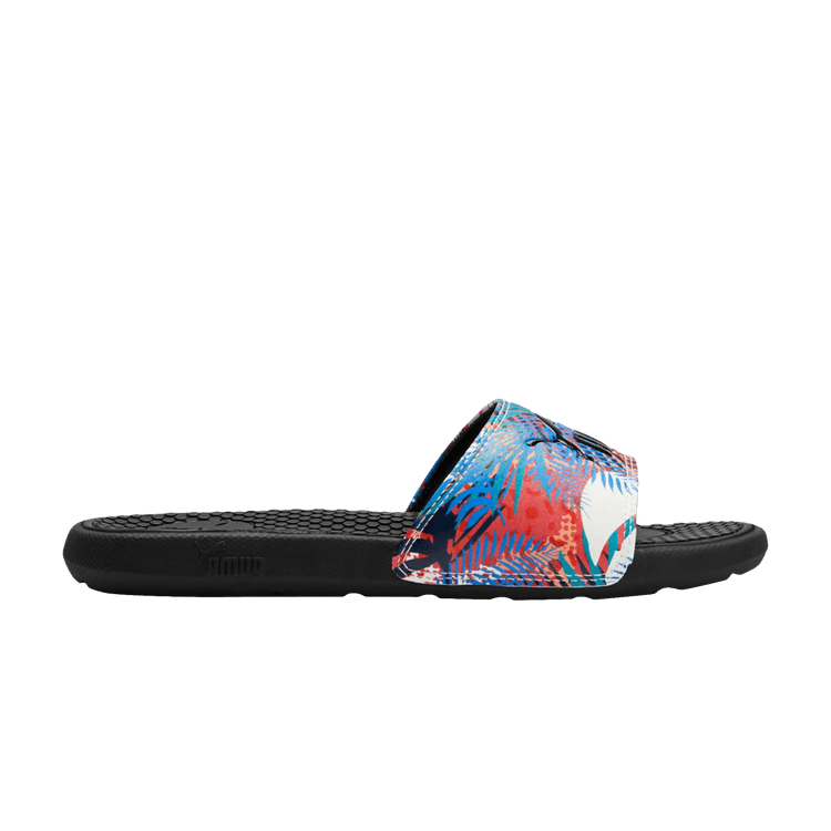 Puma Wmns Cool Cat Slides 'Island Daze' — Black/Ocean Dive/Viridian Green