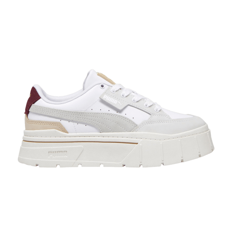 Puma Wmns Mayze Stack Luxe 'White Dark Jasper' — White/Warm White/Dark Jasper