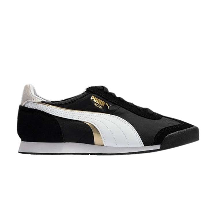 Puma Roma OG Nylon 'Double FS - Black Gold' — Black/White/Team Gold