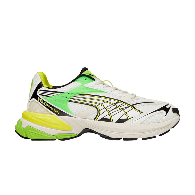 Puma Velophasis 'Technisch - Parakeet Green' — Warm White/Yellow Burst/Parakeet Green