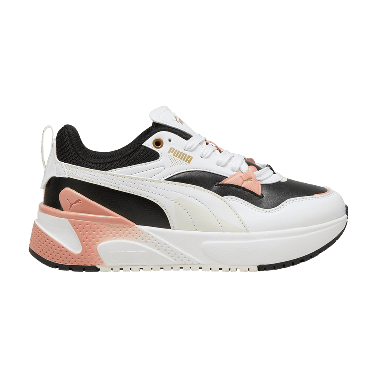 Puma Wmns R78 Disrupt 'White Black Pink' — Black/Vapor Grey/White