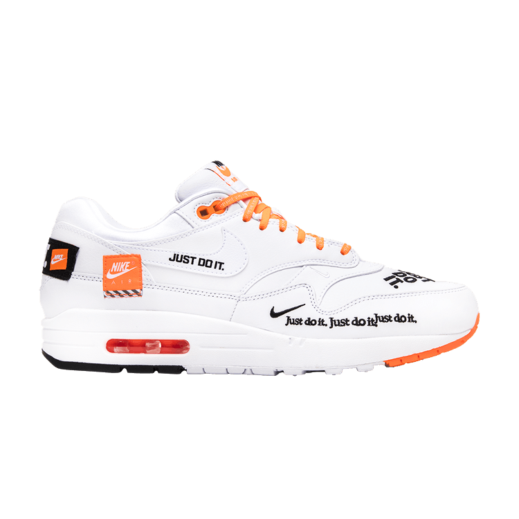 Nike Air Max 1 'Just Do It' — White/Orange/Black